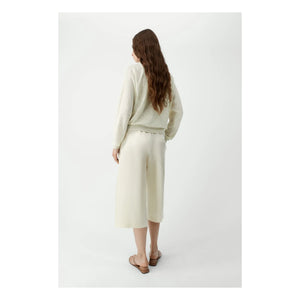 Cordera - Leinen- und Baumwollstrickjacke | Creme