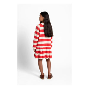 Smallable Kid – Gestreiftes T-Shirt-Kleid „Azalea“ | Rot
