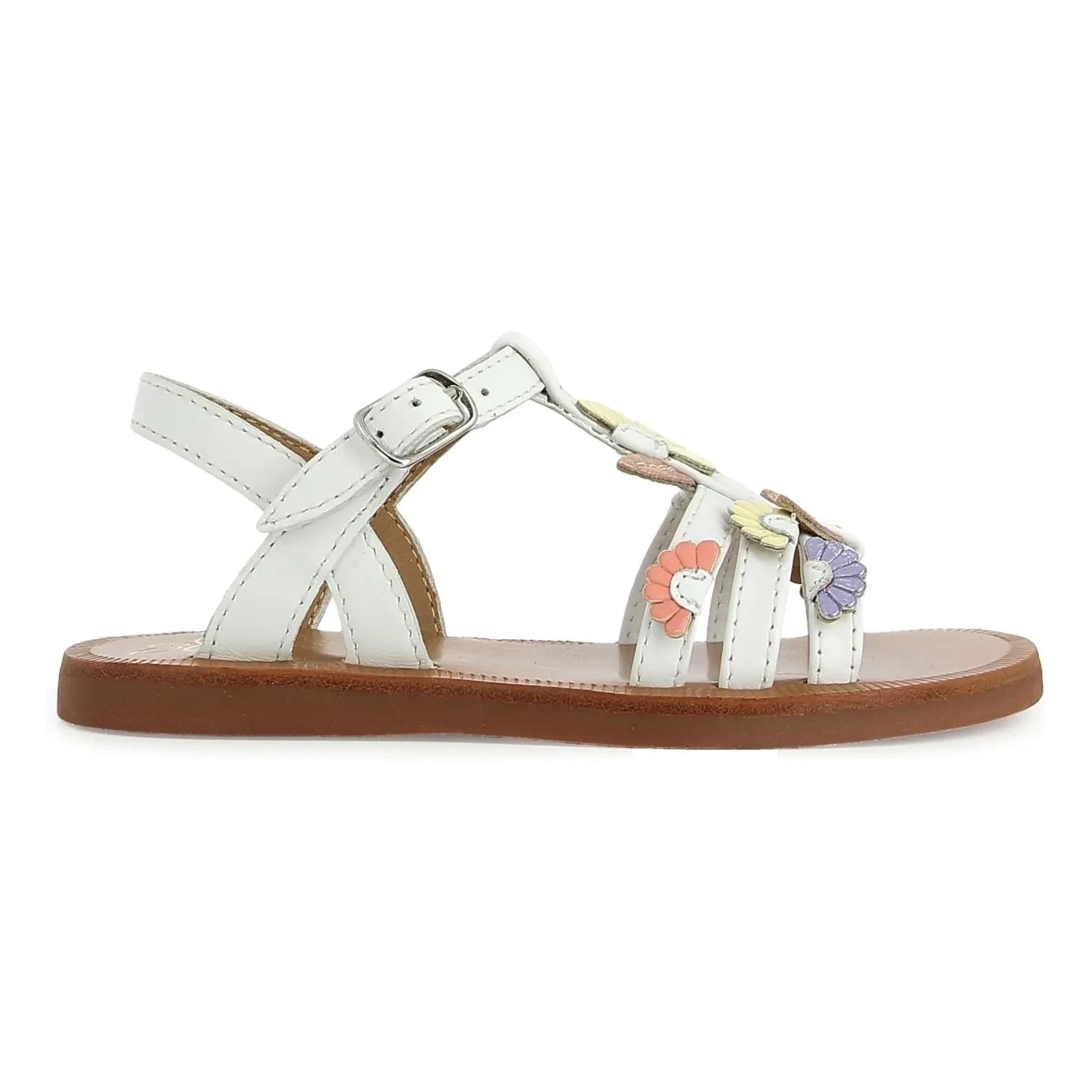 Pom d'Api - Plagette Multi Daisy Sandalen | Weiß