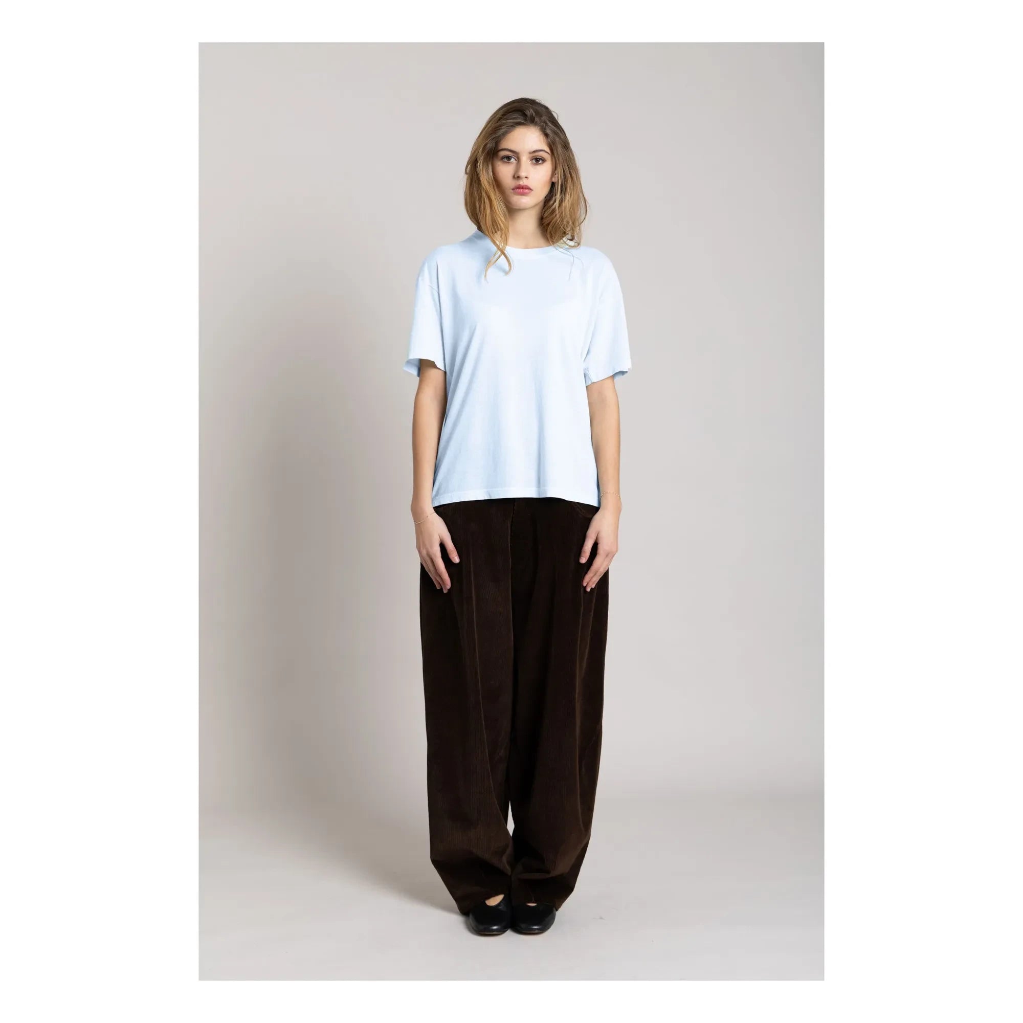 Smallable Woman - Hana T-Shirt aus Bio-Baumwolle | Eisblau