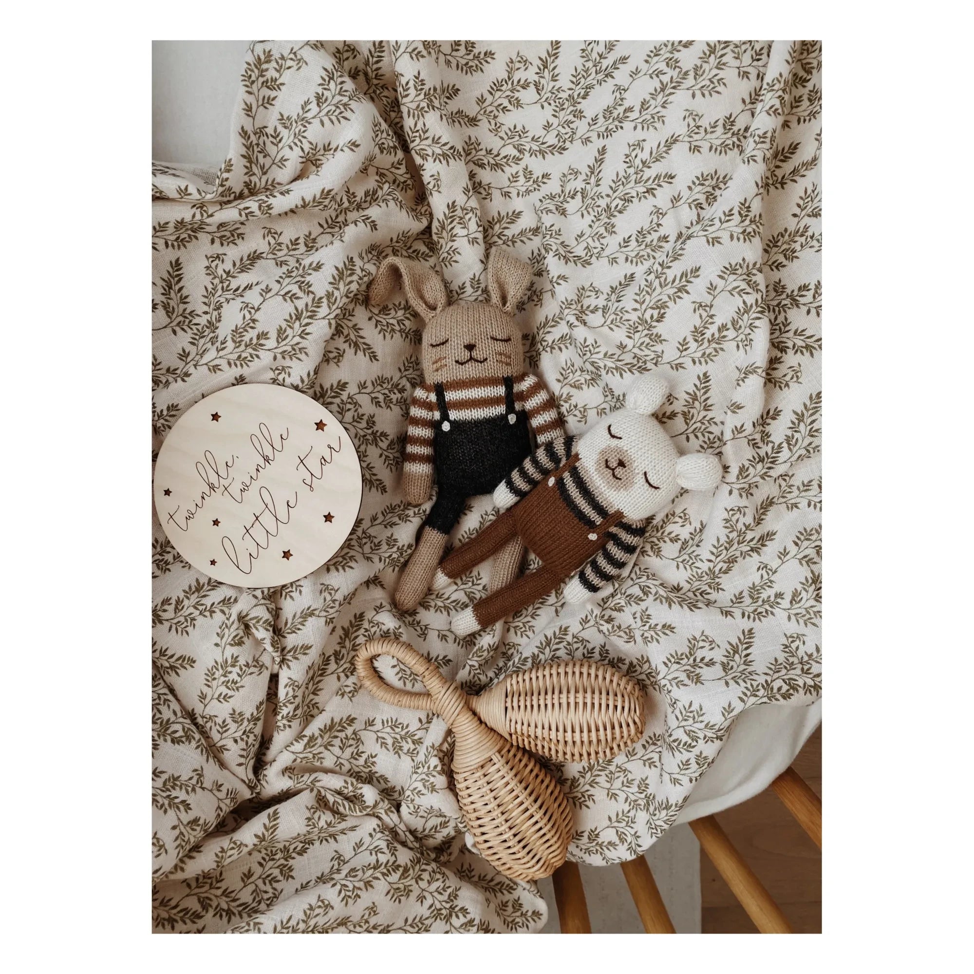 Main Sauvage - Kuscheltier Hase mit Strampler | Schwarz