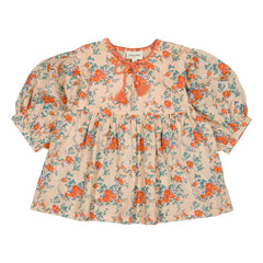 Louis Louise - Bluse Poonam Fleurie | Beige Rosa