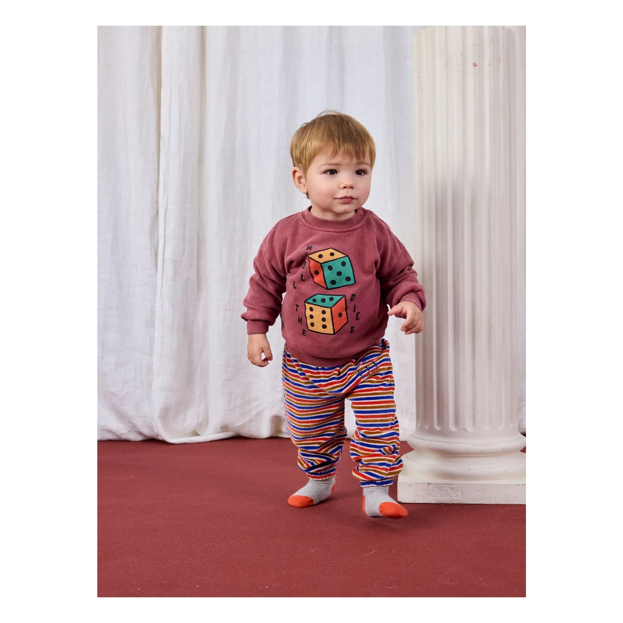 Bobo Choses - Roll The Dice Sweat Bio-Baumwolle | Braun