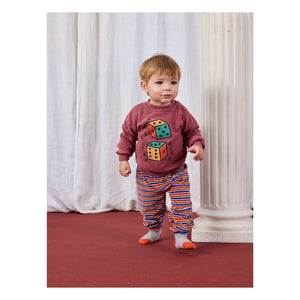 Bobo Choses - Roll The Dice Sweat Bio-Baumwolle | Braun