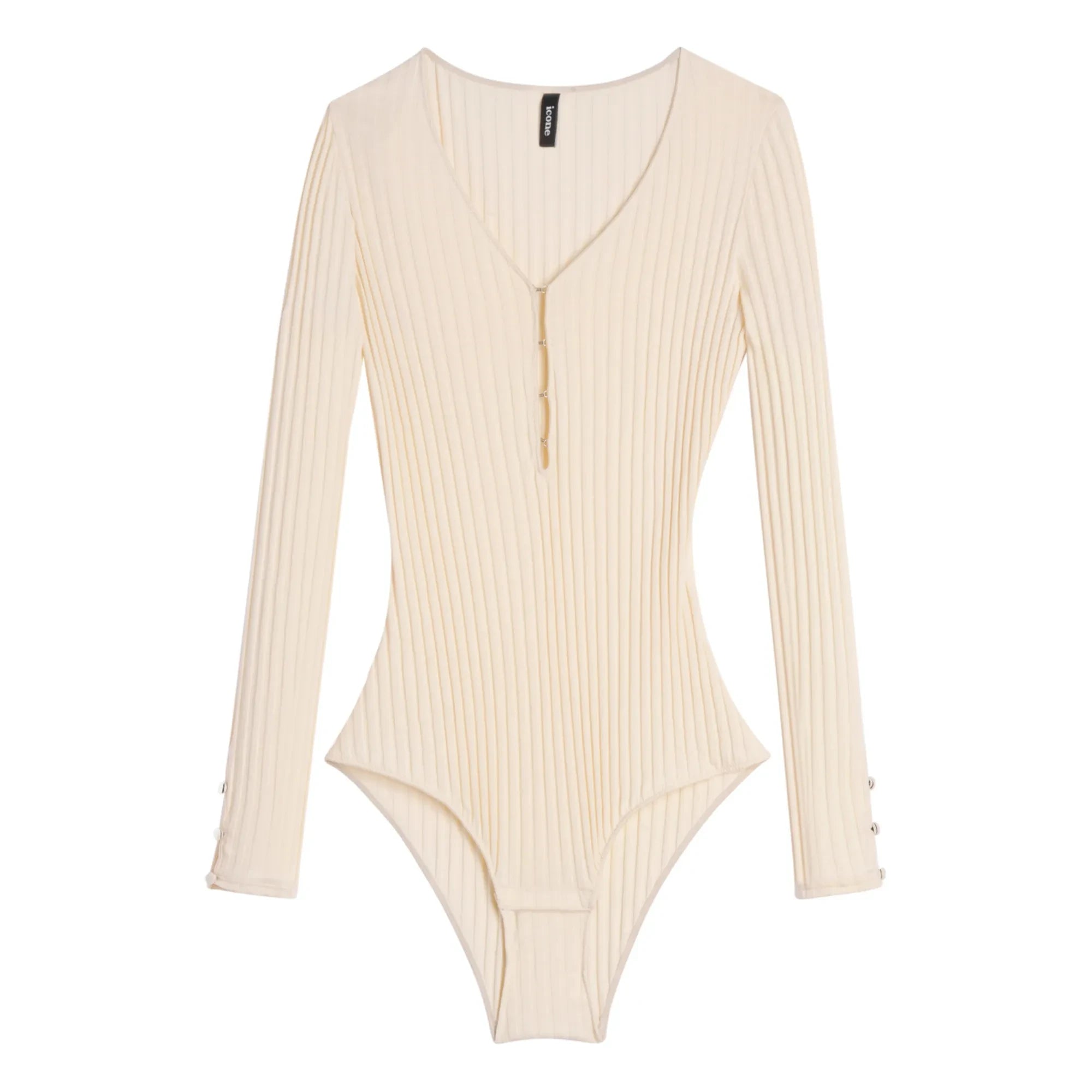 Icone - Claudia Body aus Bio-Baumwollripp | Ecru