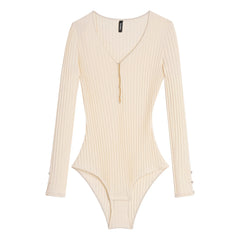 Icone - Claudia Body aus Bio-Baumwollripp | Ecru