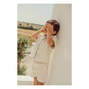 THE LITTLE POETS - Besticktes Hemd Alvaro Gauffrée | Ecru