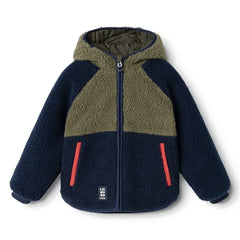 Liewood - Jackson Wendbare Sherpa-Jacke aus recycelten Fasern | Khaki