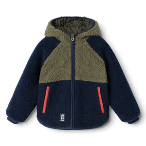 Liewood - Jackson Wendbare Sherpa-Jacke aus recycelten Fasern | Khaki