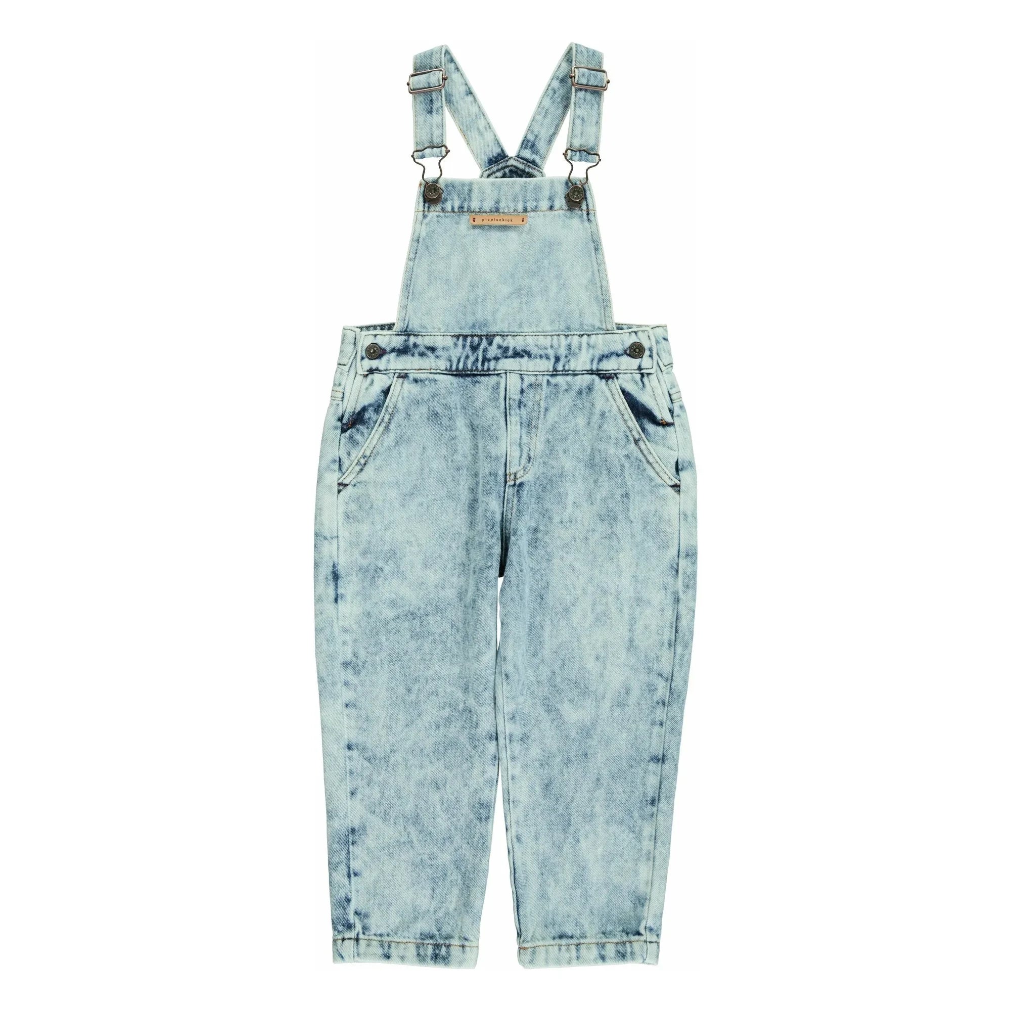 Piupiuchick - Gewaschene Jeans Latzhose | Hellblau
