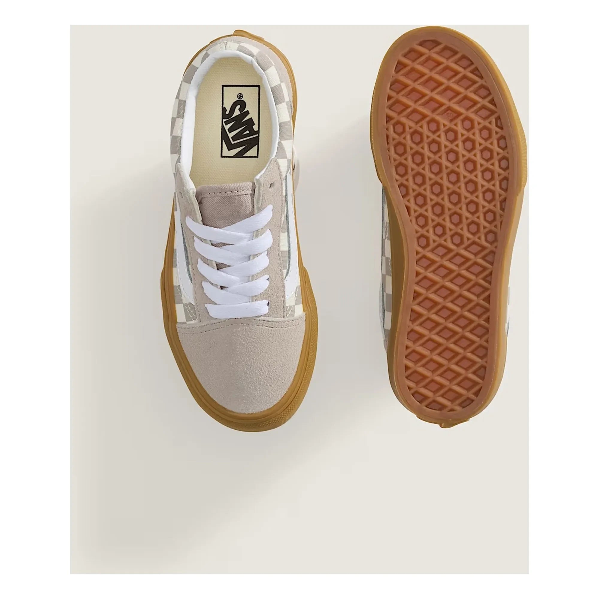 Vans - Turnschuh-Schnürsenkel Old Skool Gum Check | Oatmeal