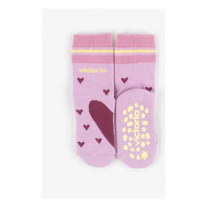Victoria - Rosa Herz-Socken