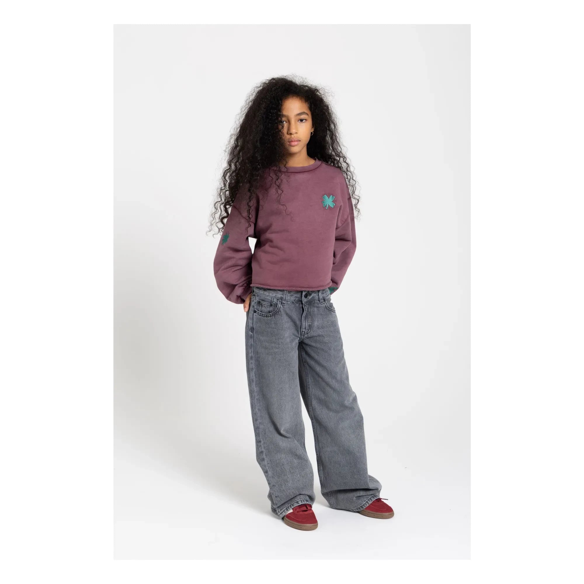 Finger in the nose - Jean Large April | Graues Denim