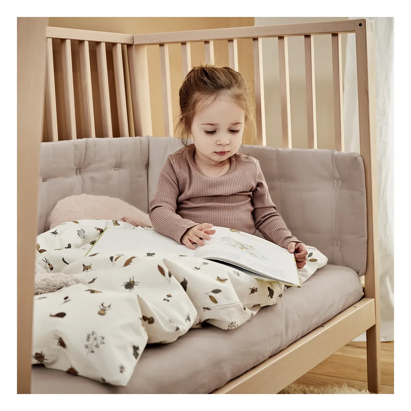 Leander - Spannbettlaken aus Bio-Baumwolle - 2er-Set | Beige