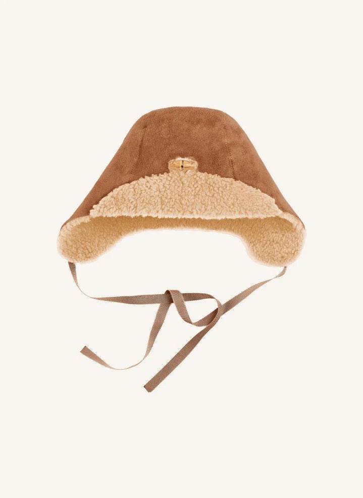 ILDA'S Schaf - Merinowolle Lederhut - Babykollektion | Beige