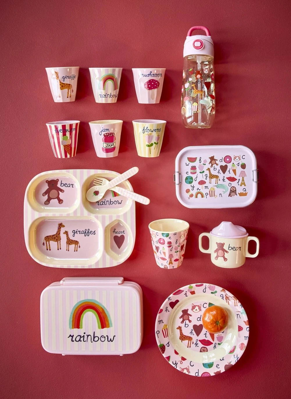 Rice - ABC Melamin Besteckset | Pudra Rosa