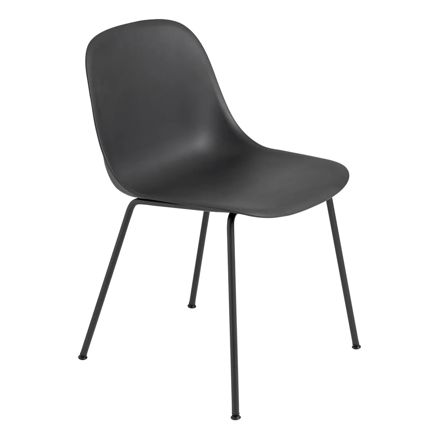 Muuto - Fiber Stuhl aus recyceltem Kunststoff | Schwarz