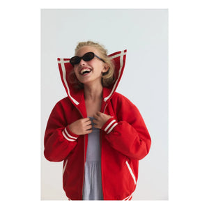 the new society - Buttercup Marinekragen Bomberjacke | Rot