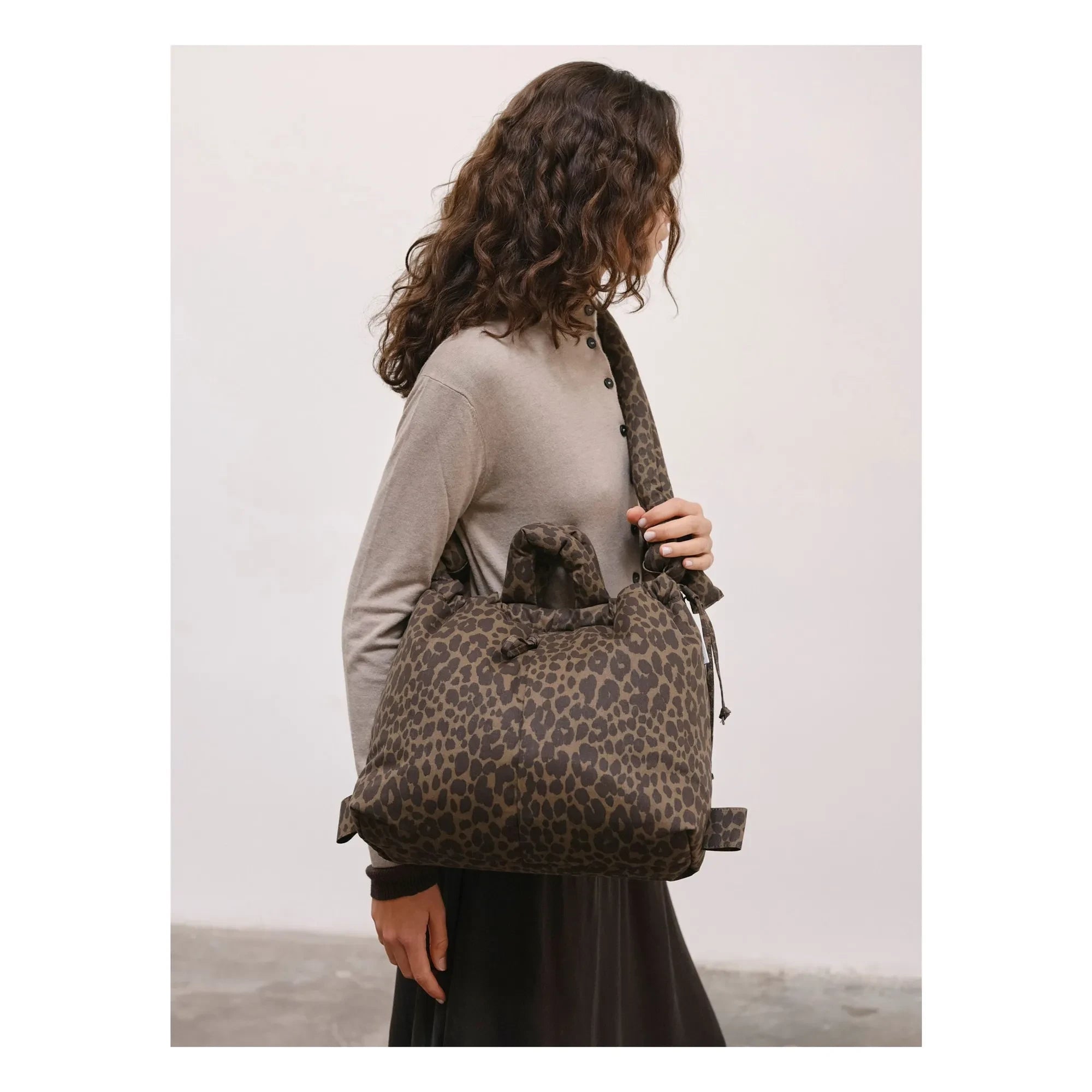 Olend - Ona Soft Leopar Çanta | Kahverengi