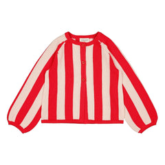 Louis Louise - Gestreifte Gulsah Strickjacke | Rot