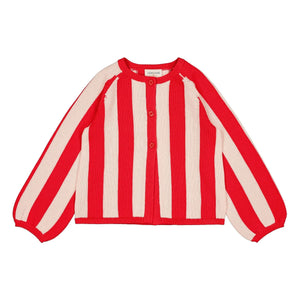 Louis Louise - Gestreifte Gulsah Strickjacke | Rot