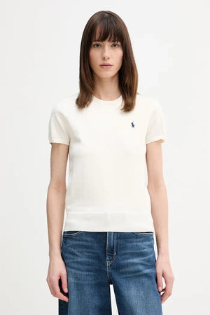 Polo Ralph Lauren Kadın Kısa Kollu Pamuklu Kazak