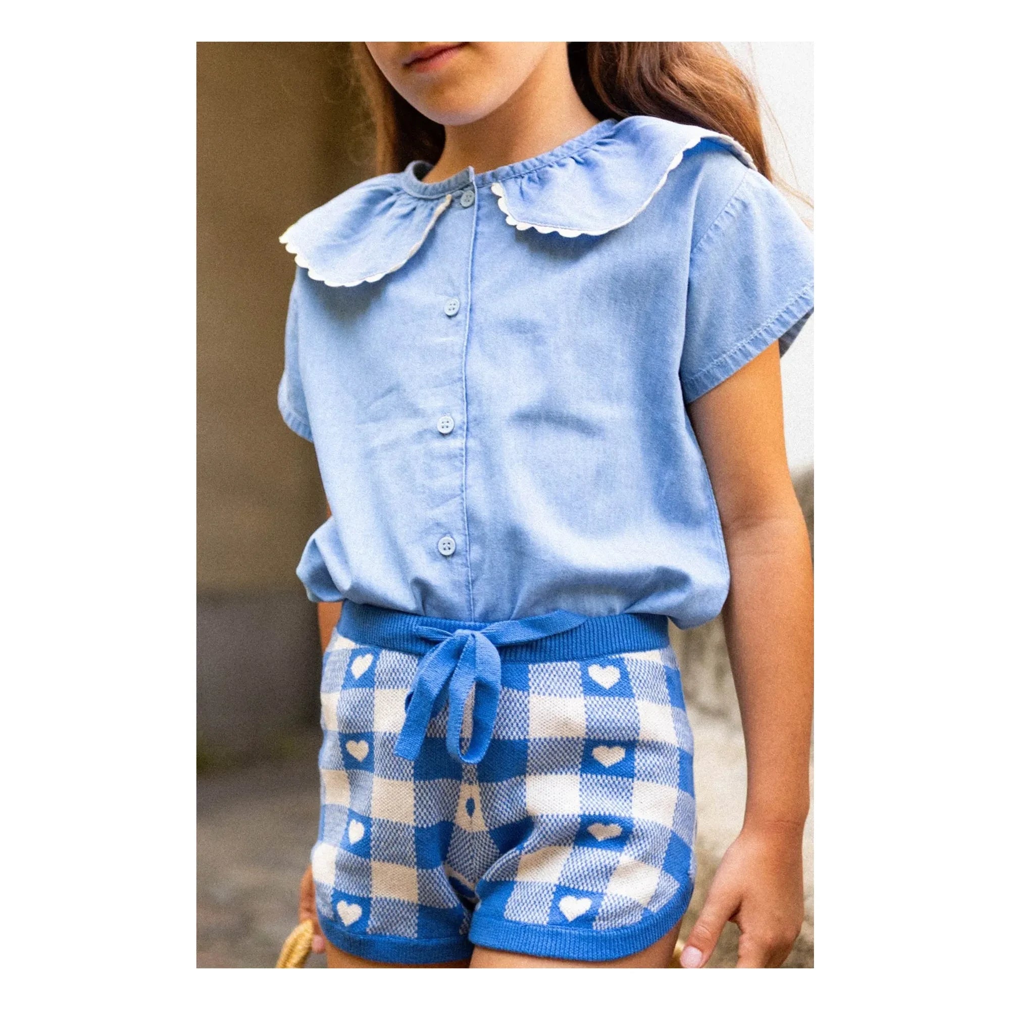 Louis Louise - Bluse Feston May Chambray | Hellblau