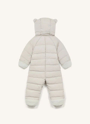 Töastie - Wasserdichter Kapuzen-Cloud-Mantel aus recyceltem Fleece | Blanc/Écru