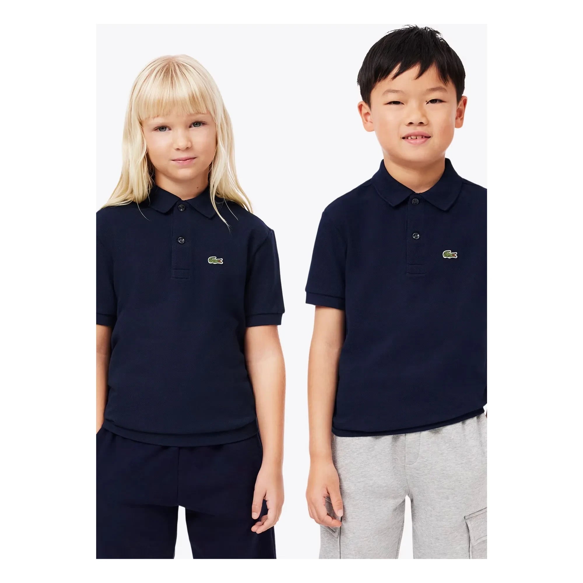 Lacoste - Marineblaues Polo mit Logo