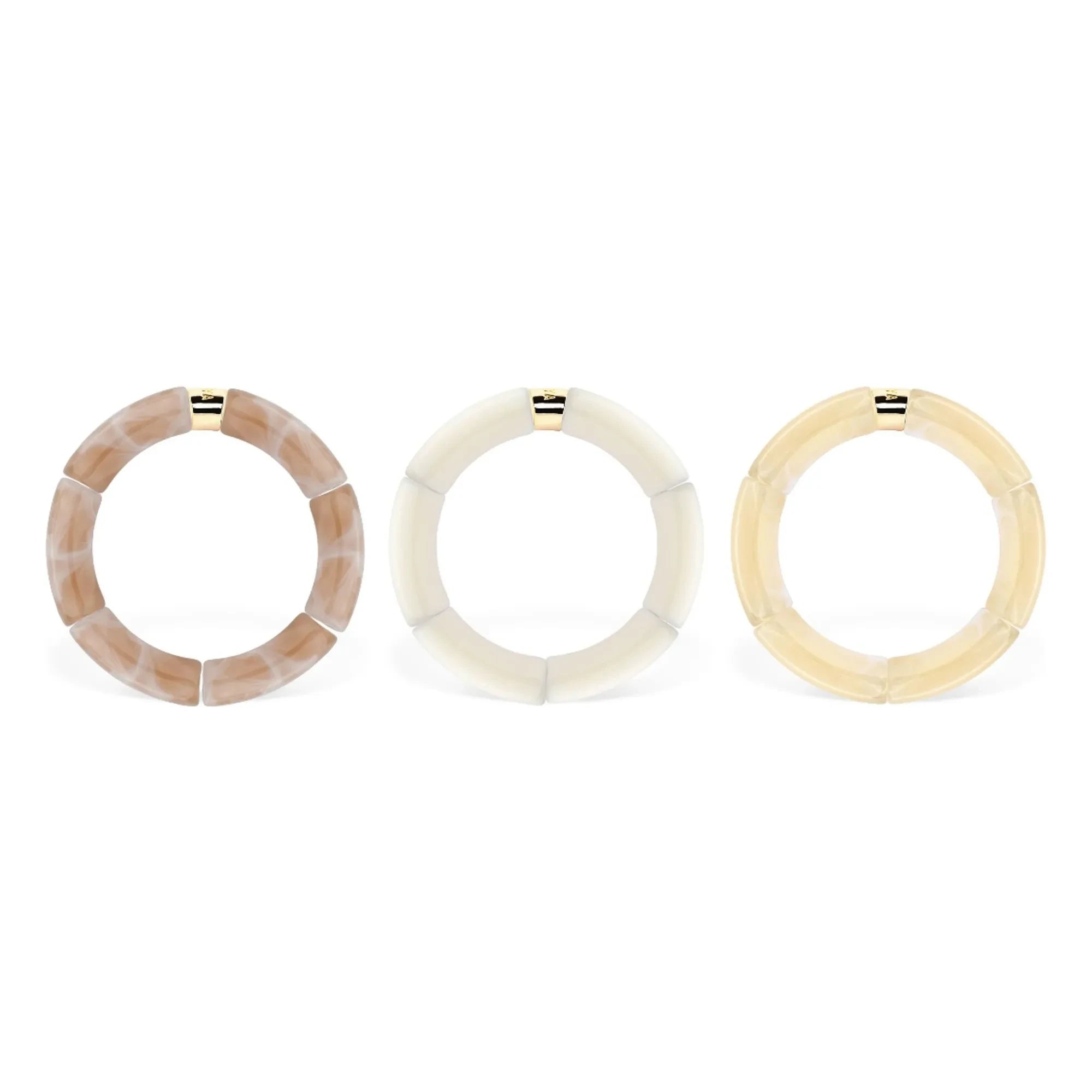 Parabaya - Armband Cream Mono 3 | Creme