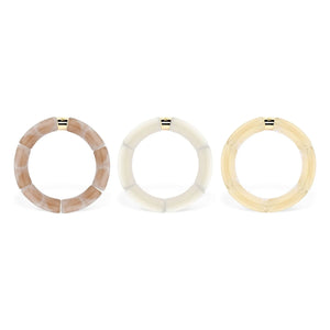 Parabaya - Armband Cream Mono 3 | Creme