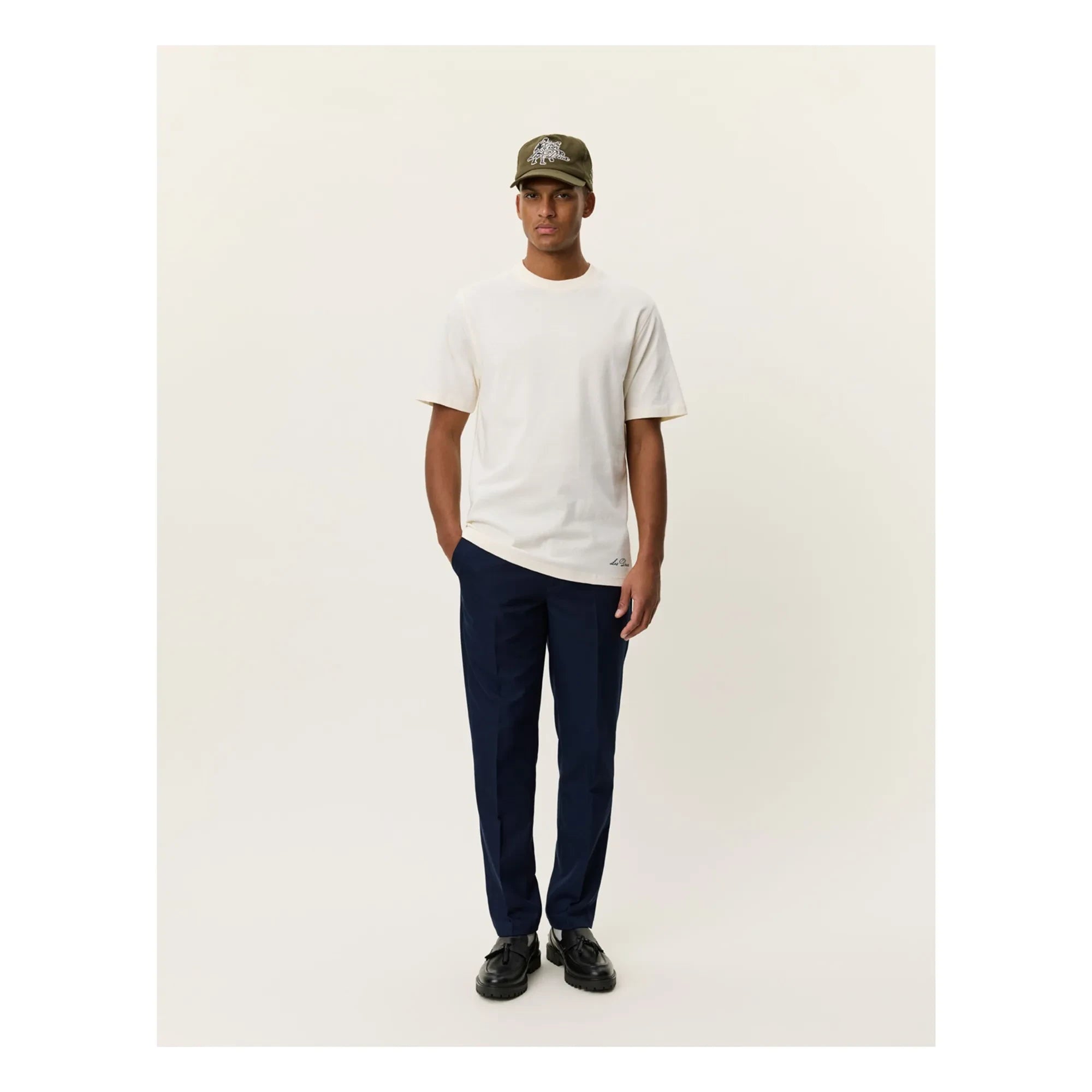 Les Deux - Ben Artist Baumwoll-T-Shirt | Weiß