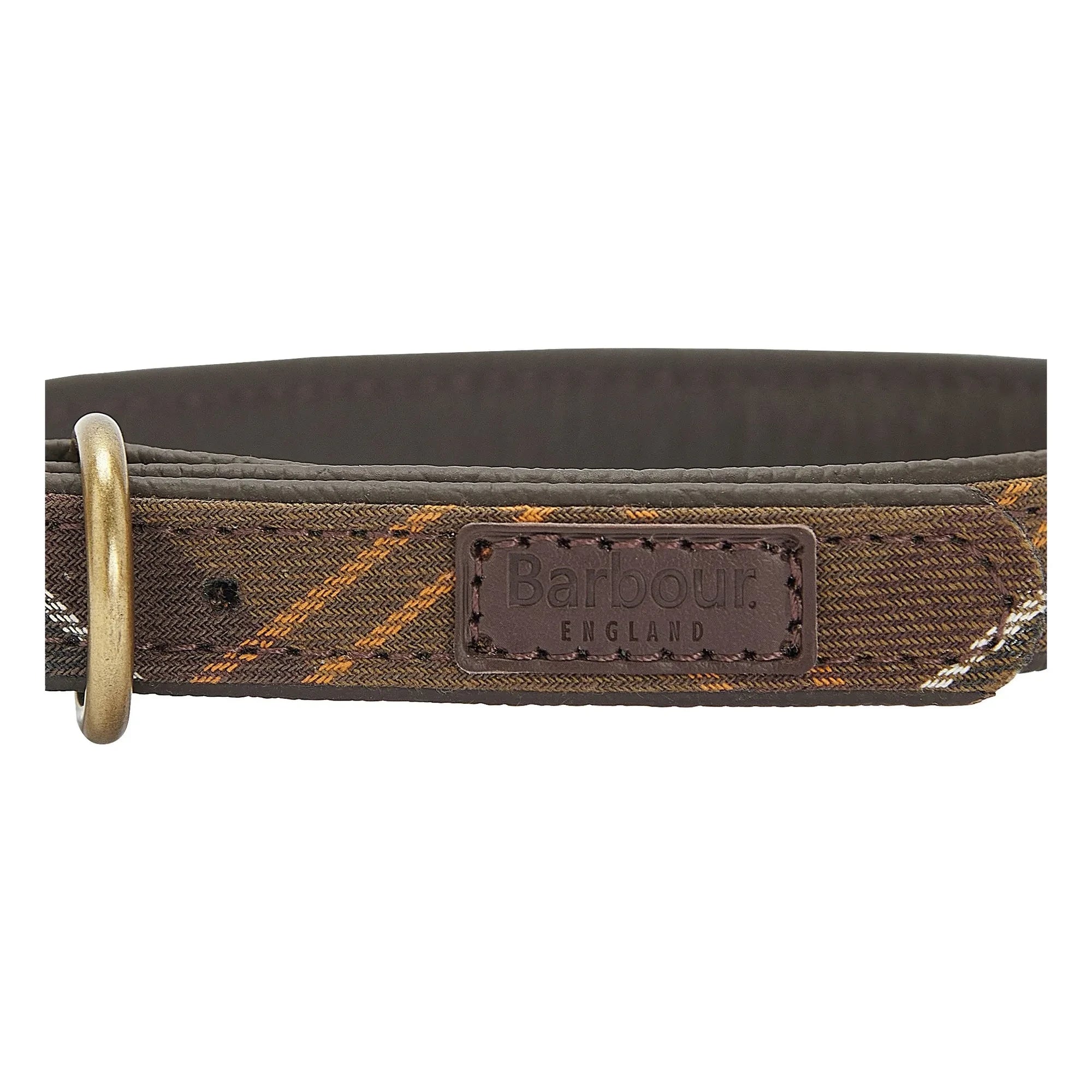 Barbour - Kariertes Hundehalsband | Dunkelbeige Braun