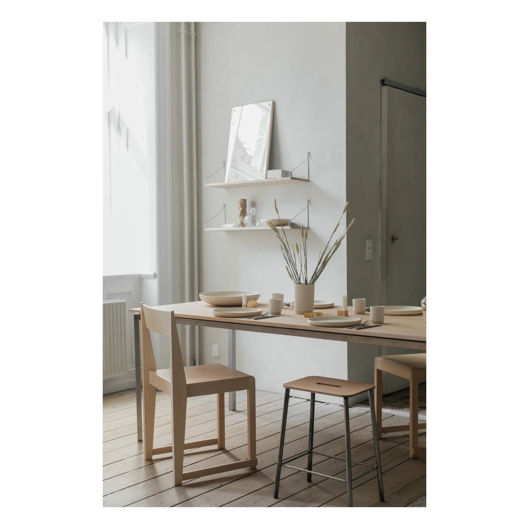 Frama - Adam Nyboder Hocker, Holzsitz | Grün