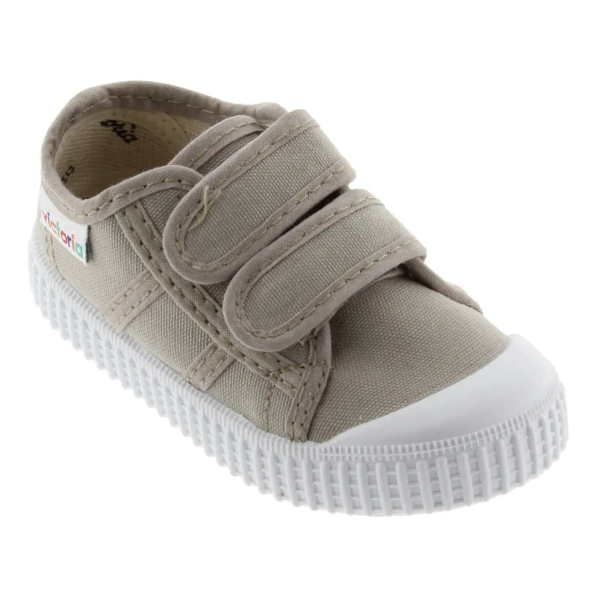 Victoria - Tiras Lona Klettverschluss Sneakers | Beige