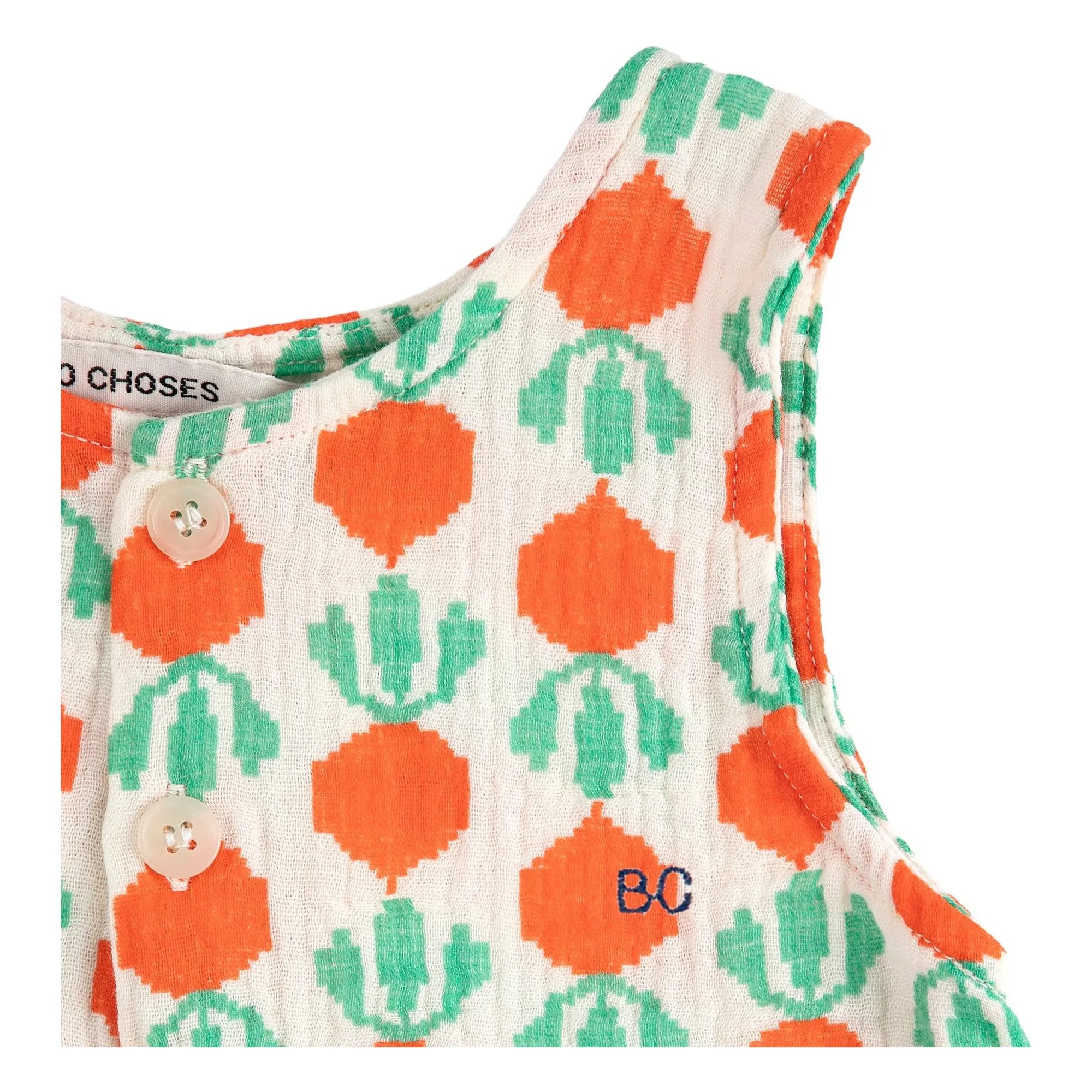 Bobo Choses - Rettich Bio-Baumwoll-Musselin-Strampler | Ecru