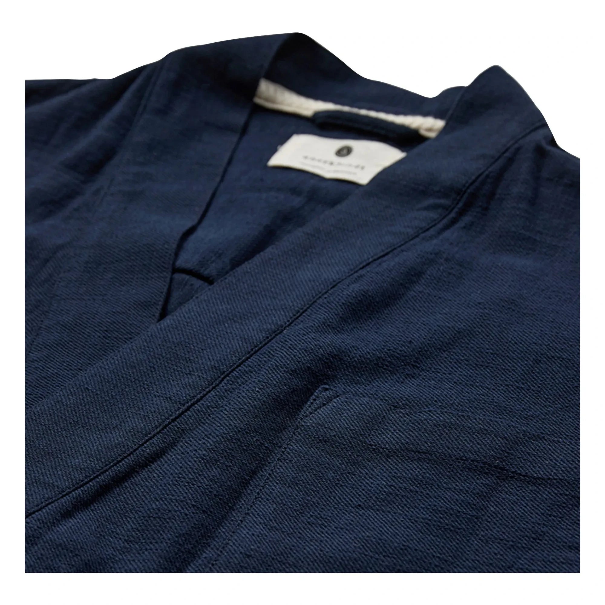 Anerkjendt - Akjesper Twill Kurzarm-Kimono | Dunkelblau