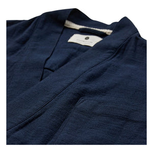 Anerkjendt - Akjesper Twill Kurzarm-Kimono | Dunkelblau