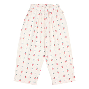 Búho - Erdbeerhose aus Bio-Baumwolle | Creme