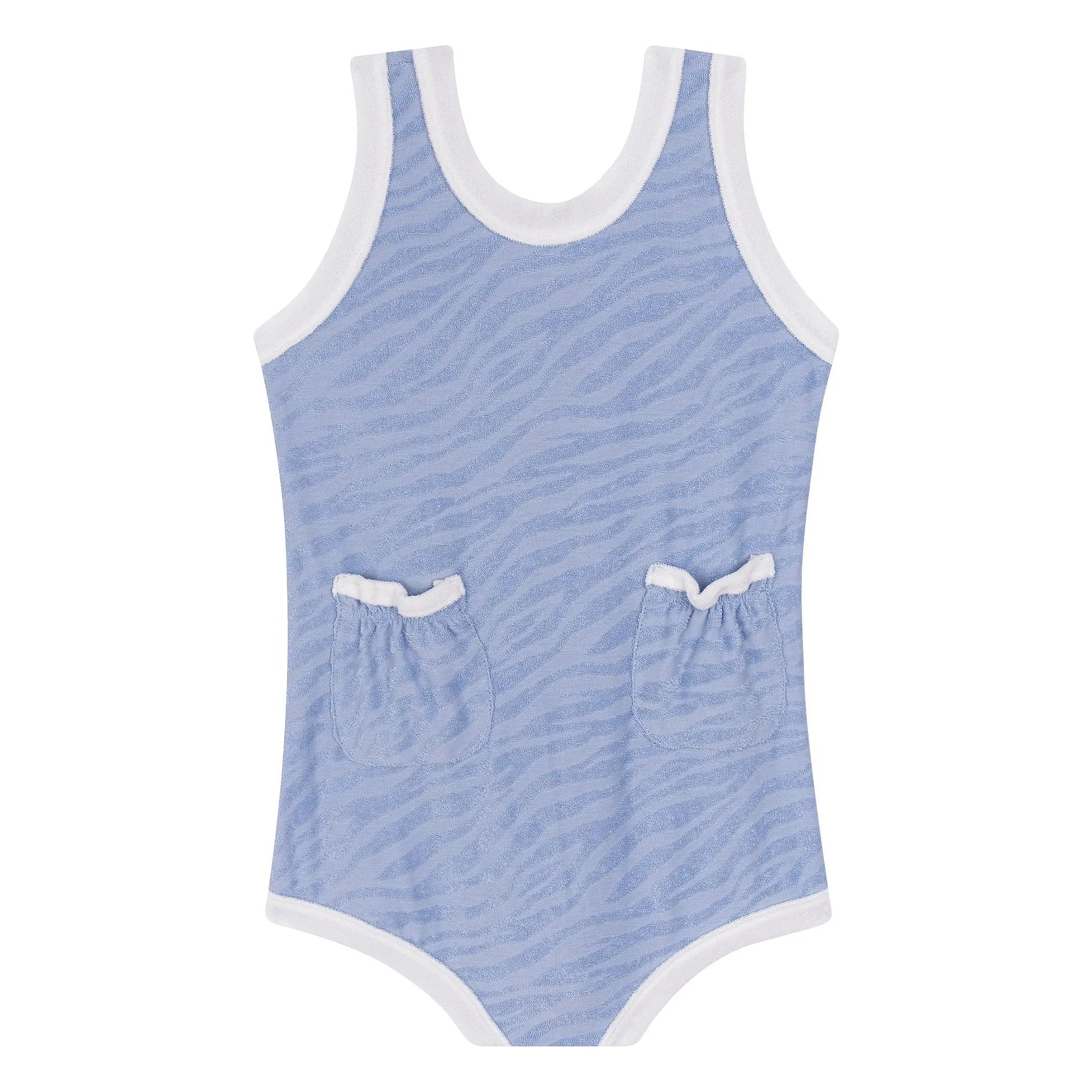 My First Cantê - Piper Zebra Sponge Jumpsuit Shorts | Lila