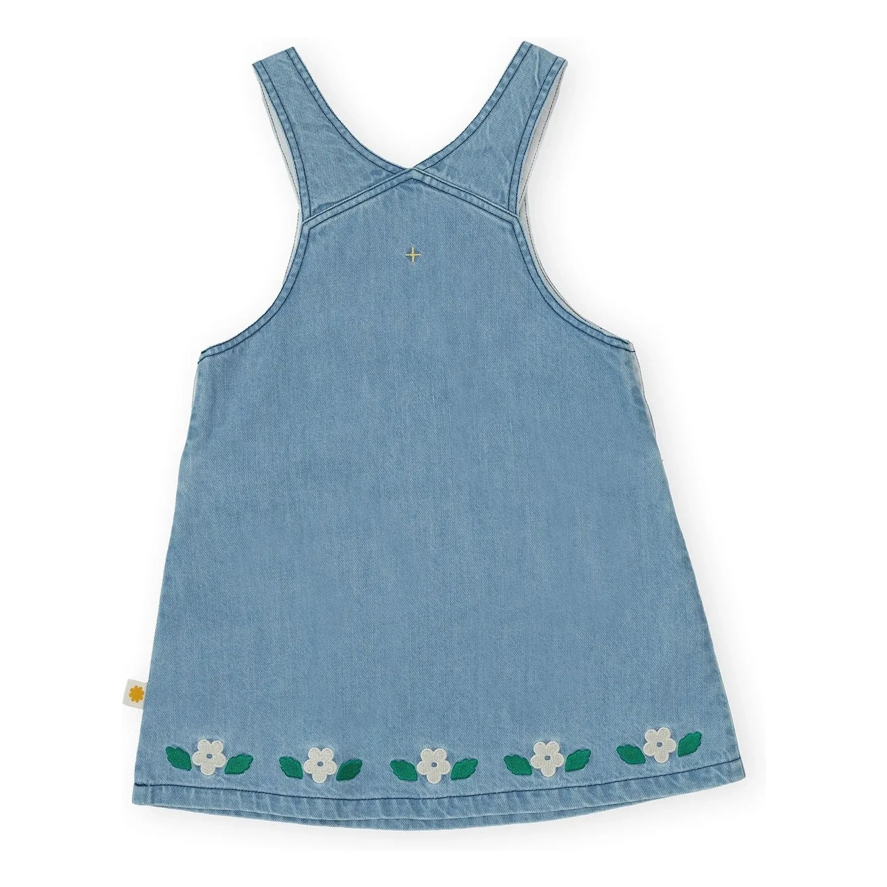 Goldie + Ace - Erdbeer-Jeans-Latzkleid | Blau
