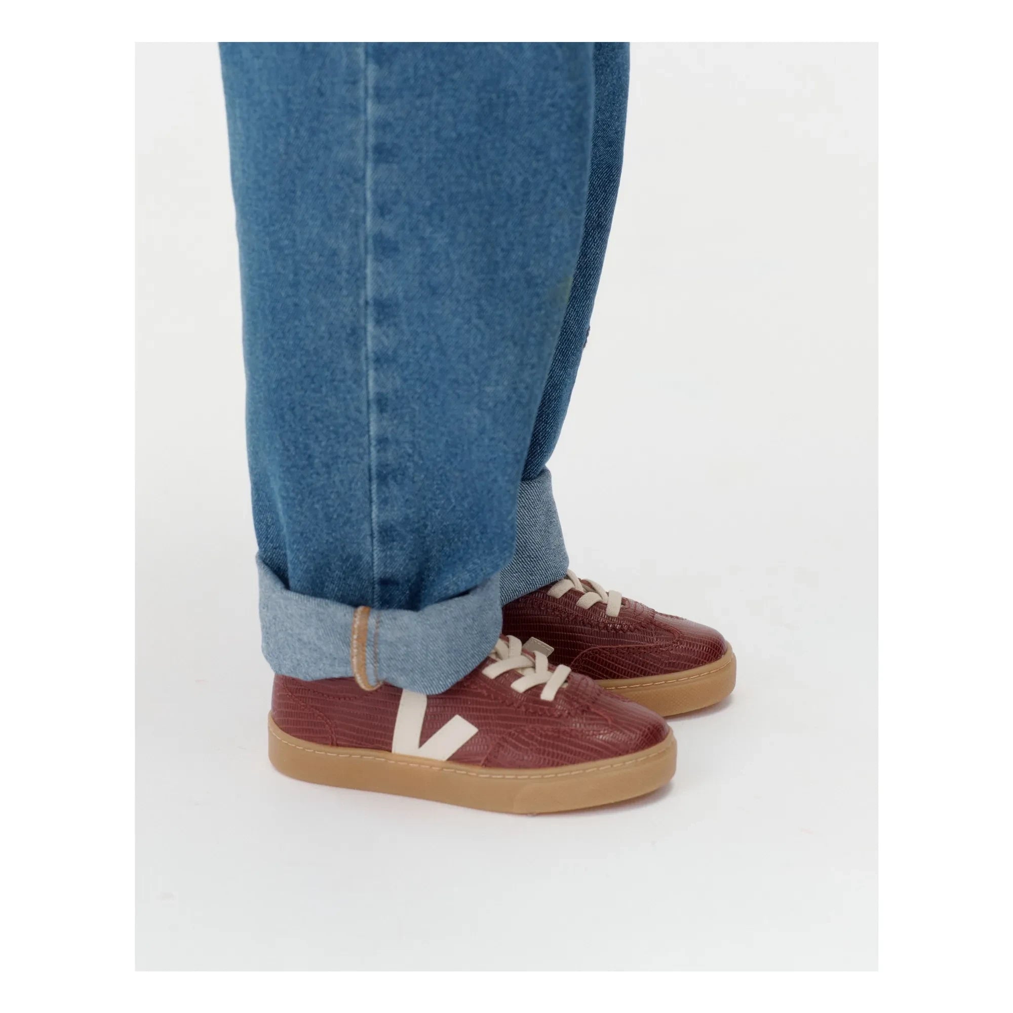 Veja - Volley Leder-Sneaker mit Schnürung | Bordeaux