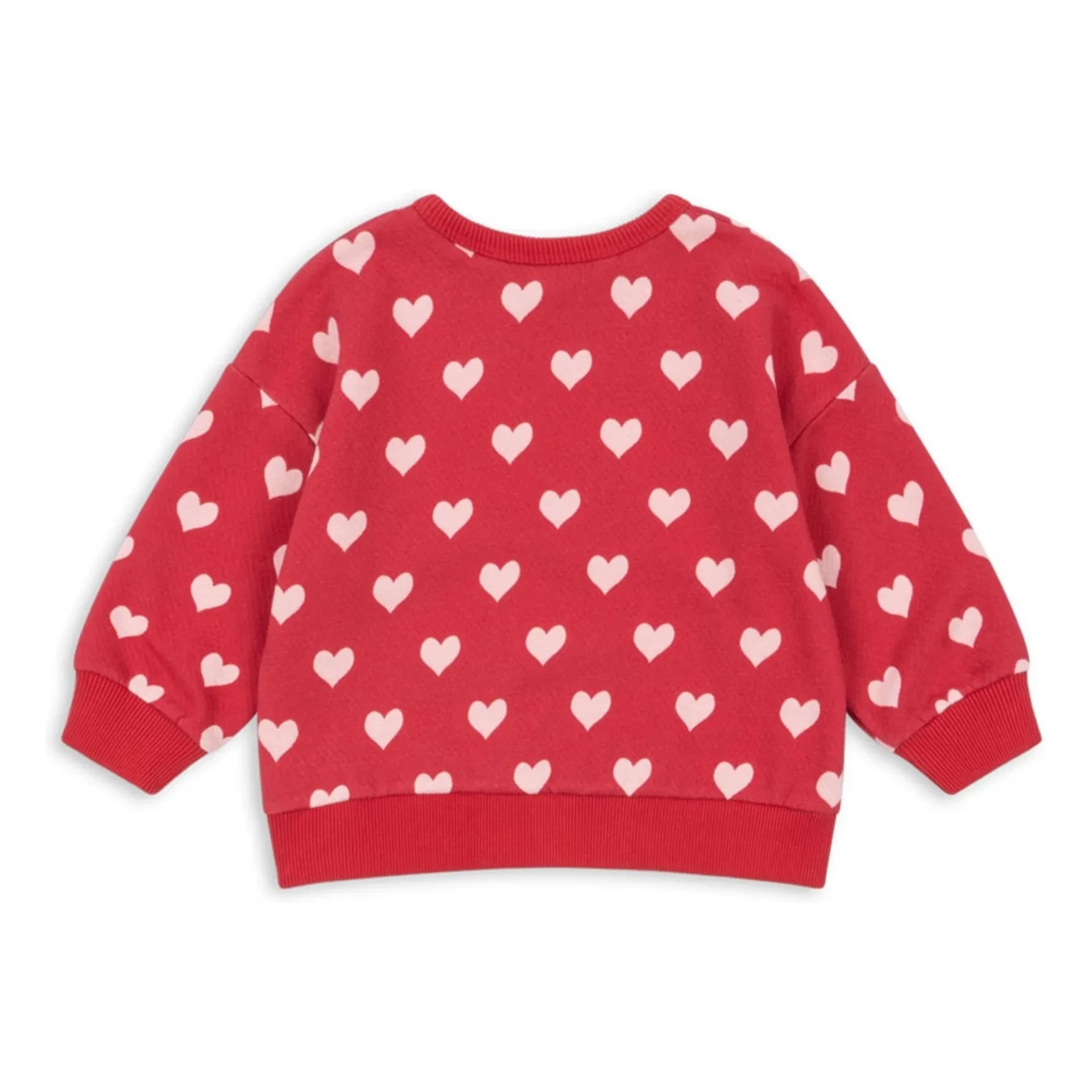 Konges Sløjd - Sweatshirt Loupy Lou Herzen Bio-Baumwolle | Rot