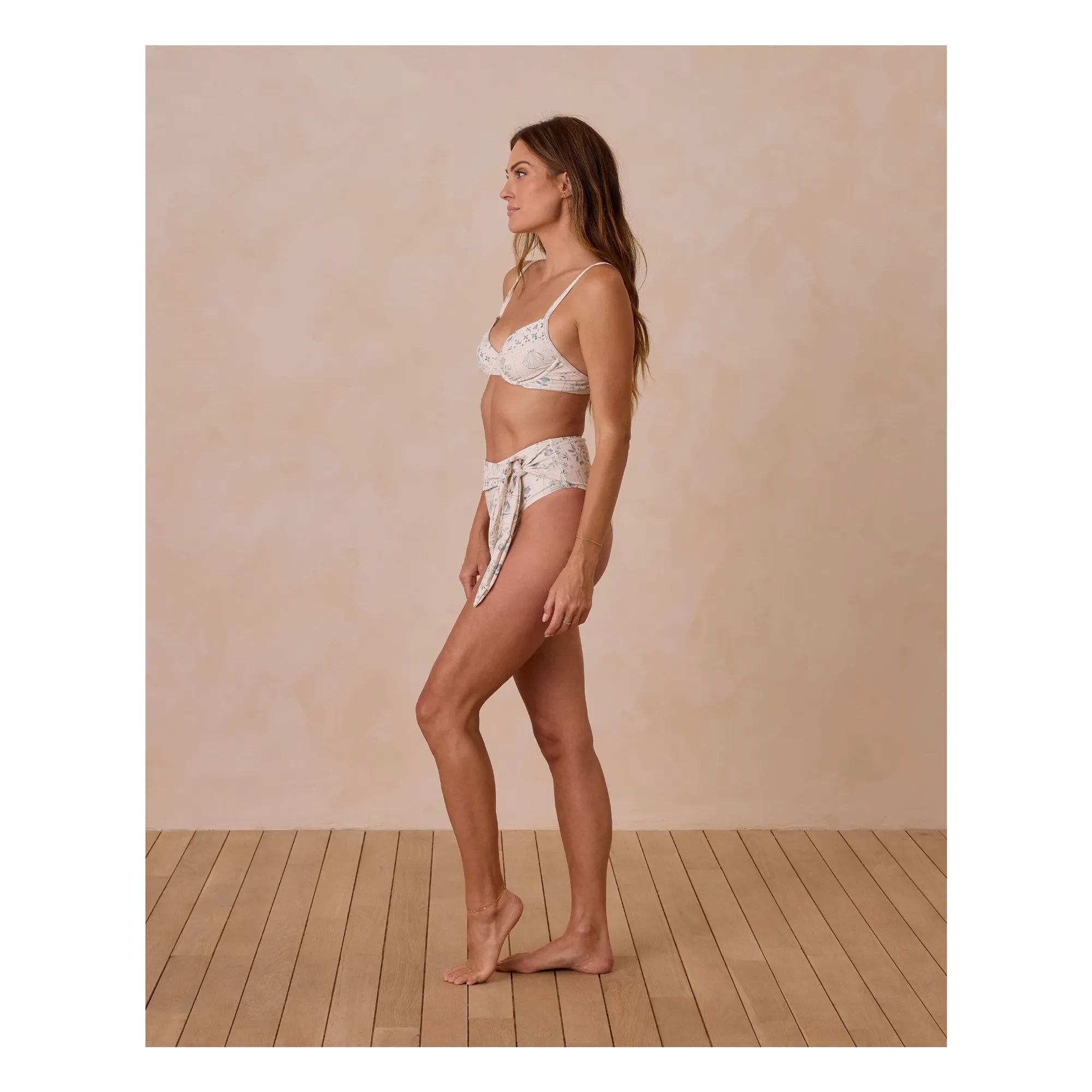 Rylee + Cru - Tile Recycelte Faser Jersey Socken | Ecru