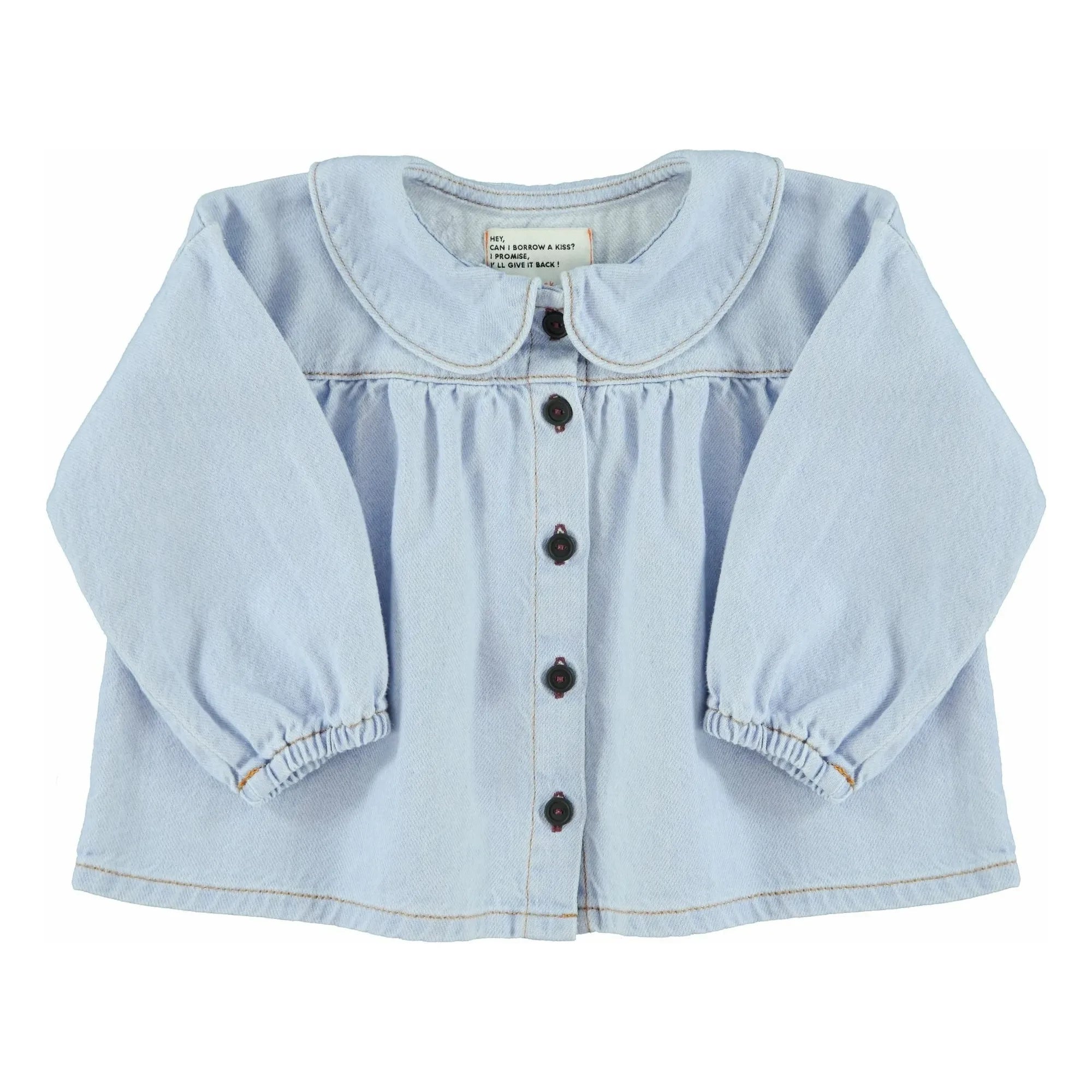 Piupiuchick - Bluse mit Claudine-Kragen | Hellblau