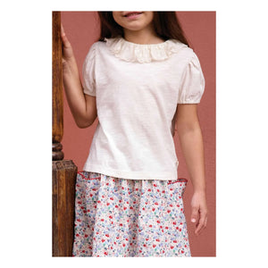 Bonton - T-Shirt mit besticktem Kragen Niris | Ecru
