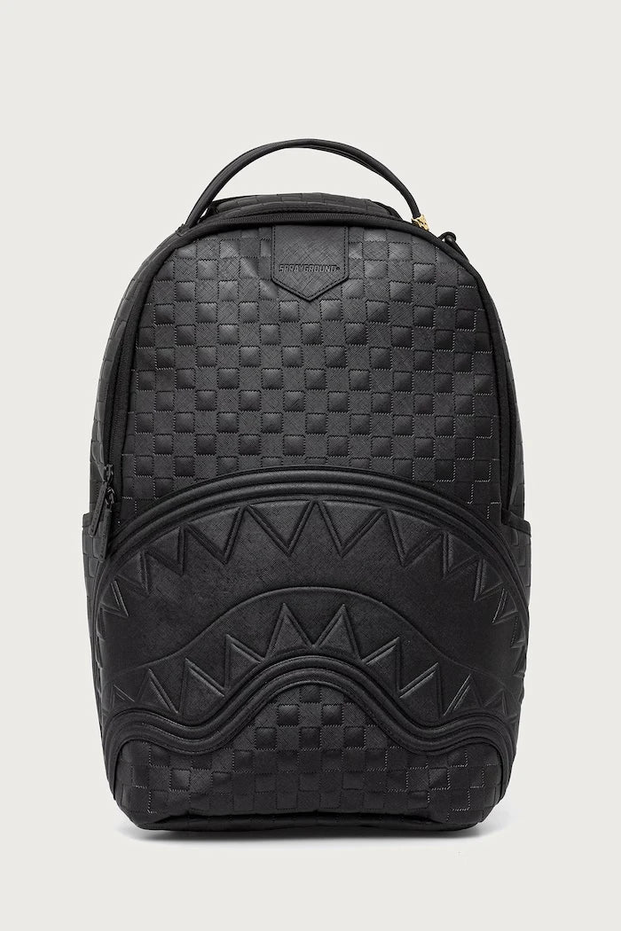 Sprayground - Schwarzer Kunstleder Rucksack 910B8876NSZ