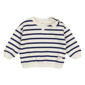 Búho - Denizci çizgili organik pamuklu sweatshirt | Lacivert