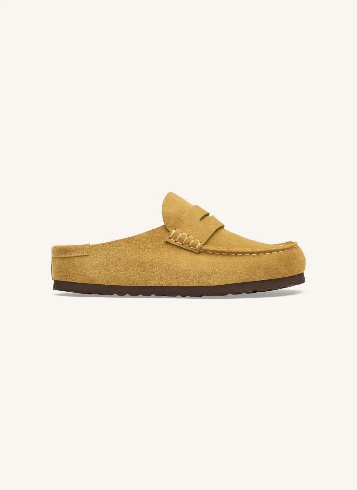BIRKENSTOCK - Naples Veloursleder-Slipper | Gelb