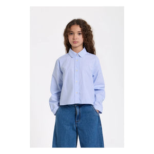 Smallable Kid - Clara Gestreiftes Kurzarmhemd | Hellblau